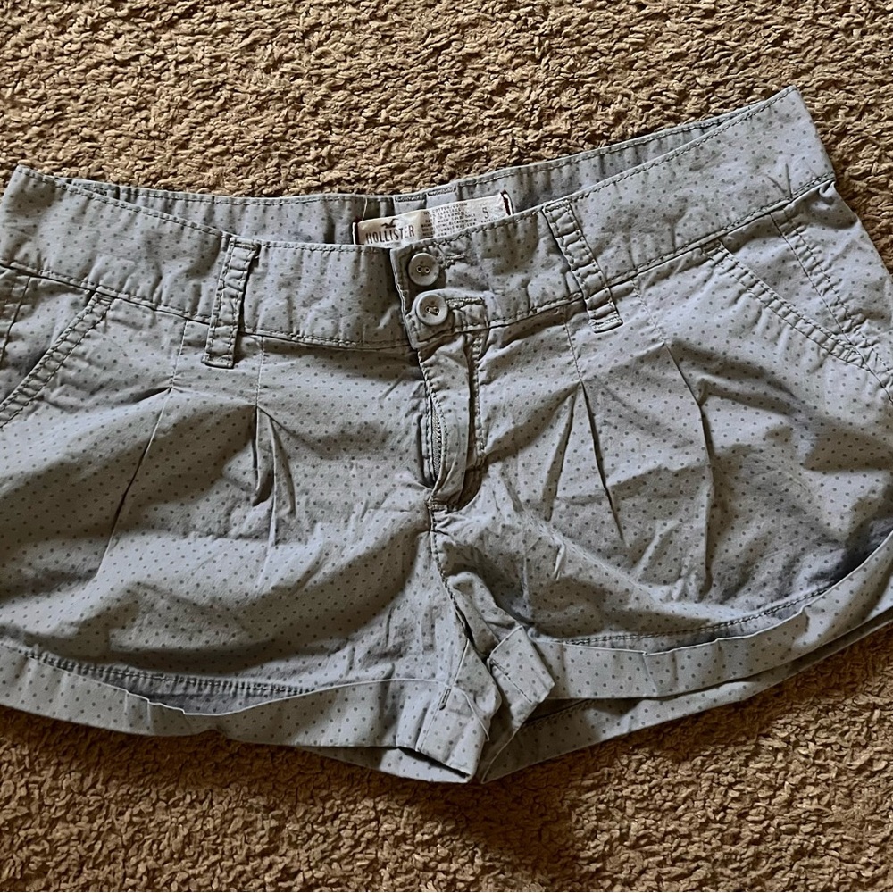 Women's Gray Polka Dot Shorts